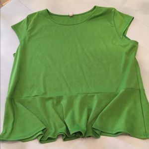 Kelly Green Ruffle top